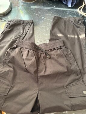 Women’s Black Drawstring Cargo Pants